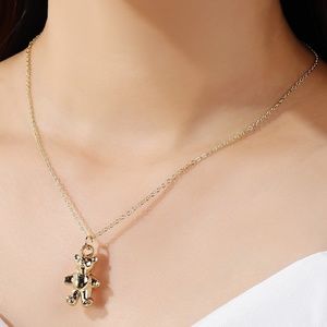 Gold Bear Necklace.